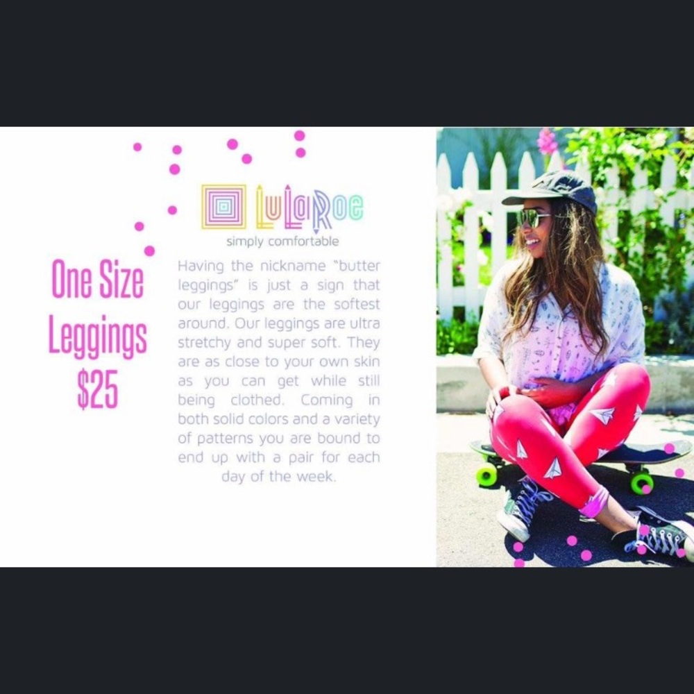 LuLaRoe Black Leggings OS, Worn once!!